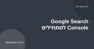 מסך דוח ביצועים של Google Search Console עם גרף קליקים וחשיפות